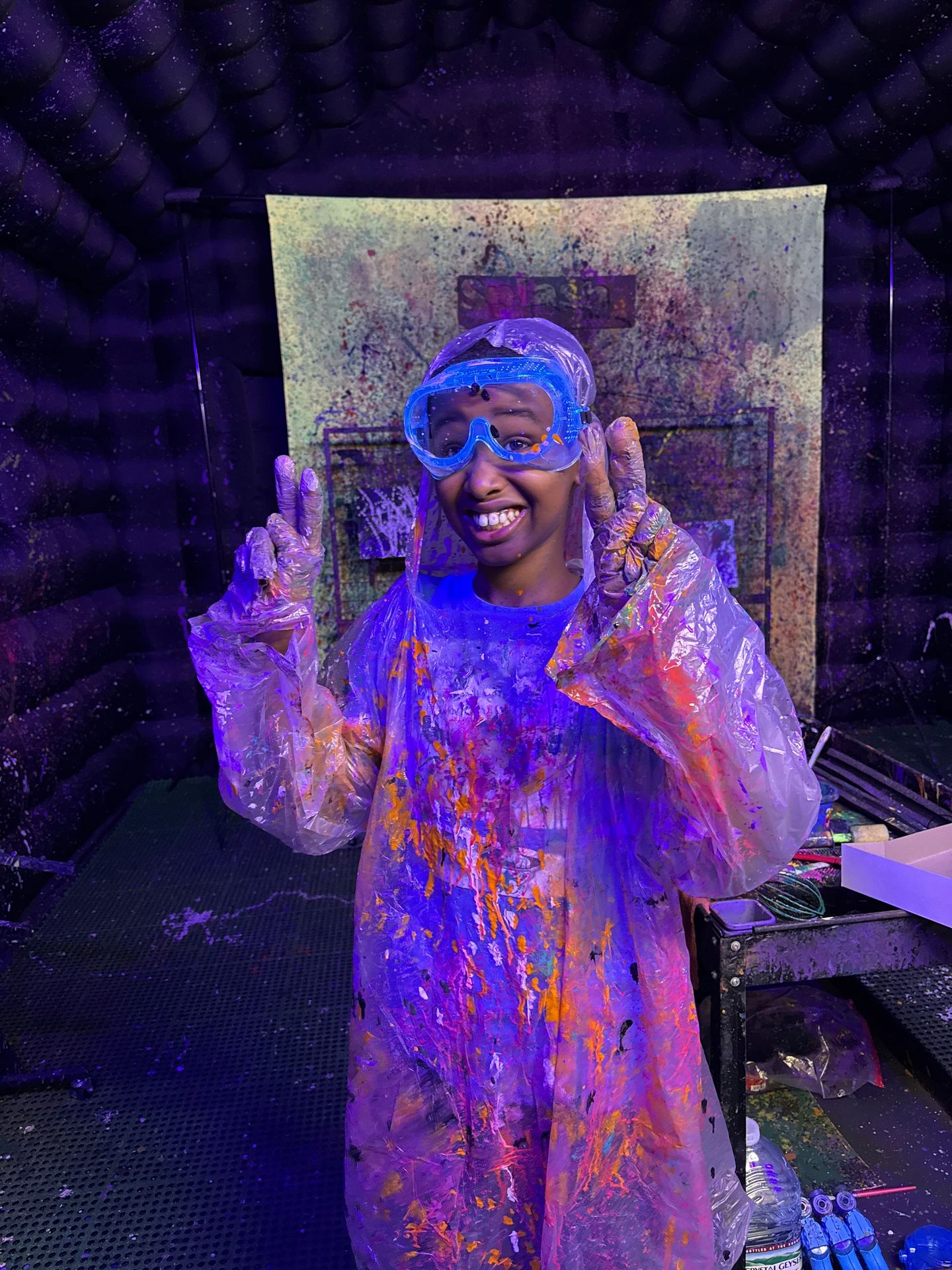 Splatter Painting in Maplewood, MN at Paint Playground